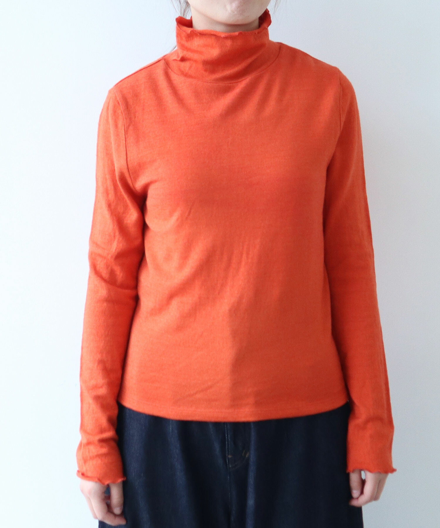 AMBIDEX Store △ウール / シルク 製品染め タートルプルオーバー(F