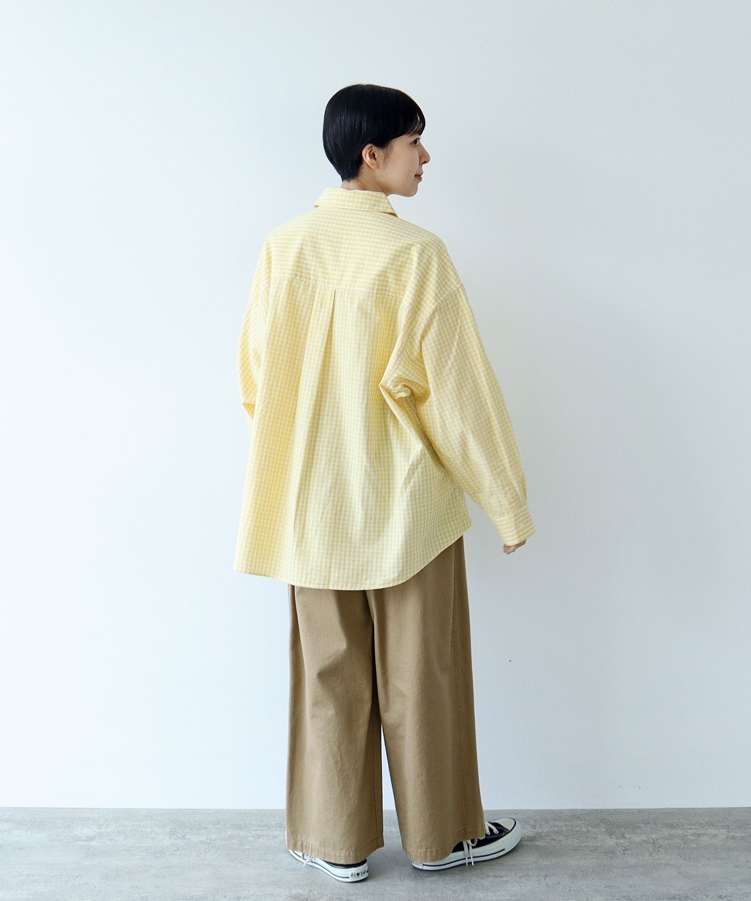 AMBIDEX Store △VINTAGE16 無地/ギンガム/ストライプ BIGスリーブ