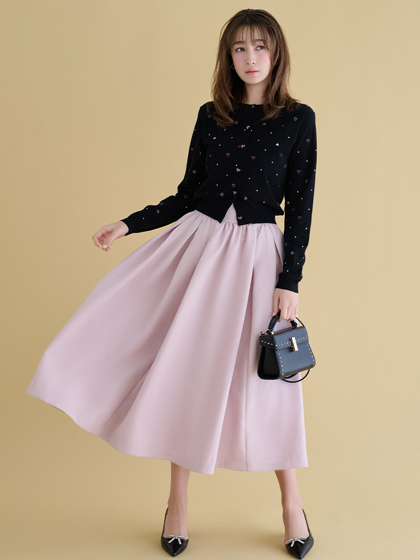 UVカット】ハート刺繍ポケットカーディガン(ニットプルオーバー)｜TOPS