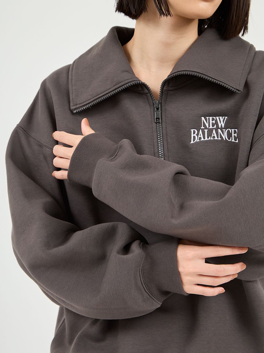 New Balance for emmi】Track side フリースハーフジップ(スウェット