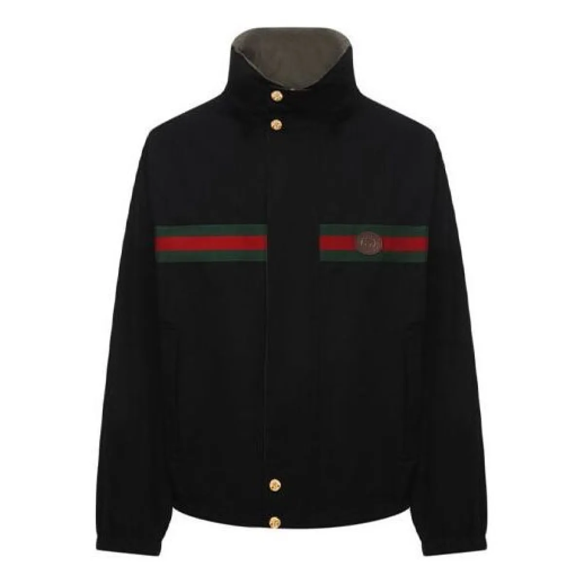 Gucci Reversible Cotton Nylon Jacket 'Black Military Green' 639277