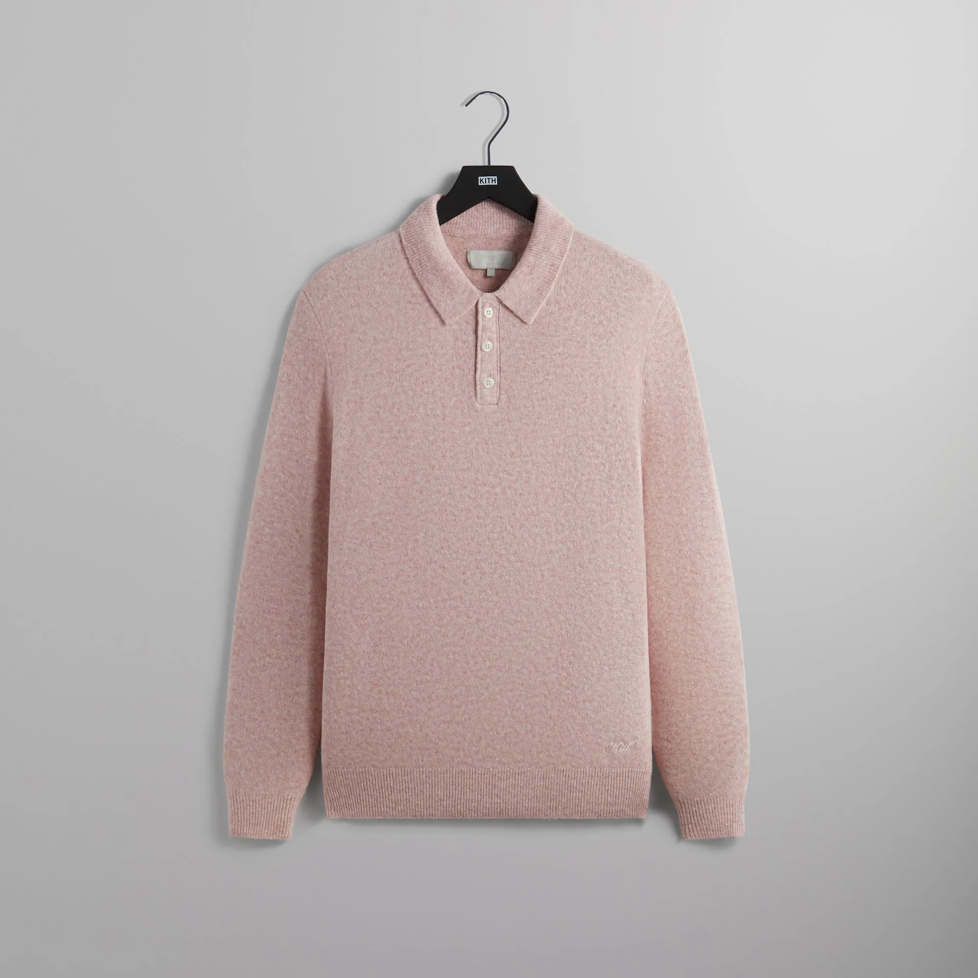 Kith Boucle Harmon Rugby Pullover Sweater - French Pink | Parallel