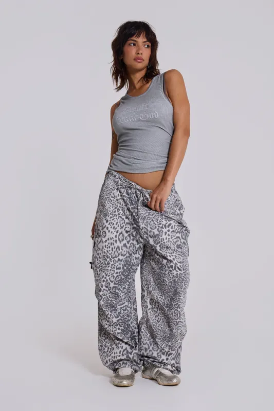 Snow Leopard Parachute Pants | Parallel