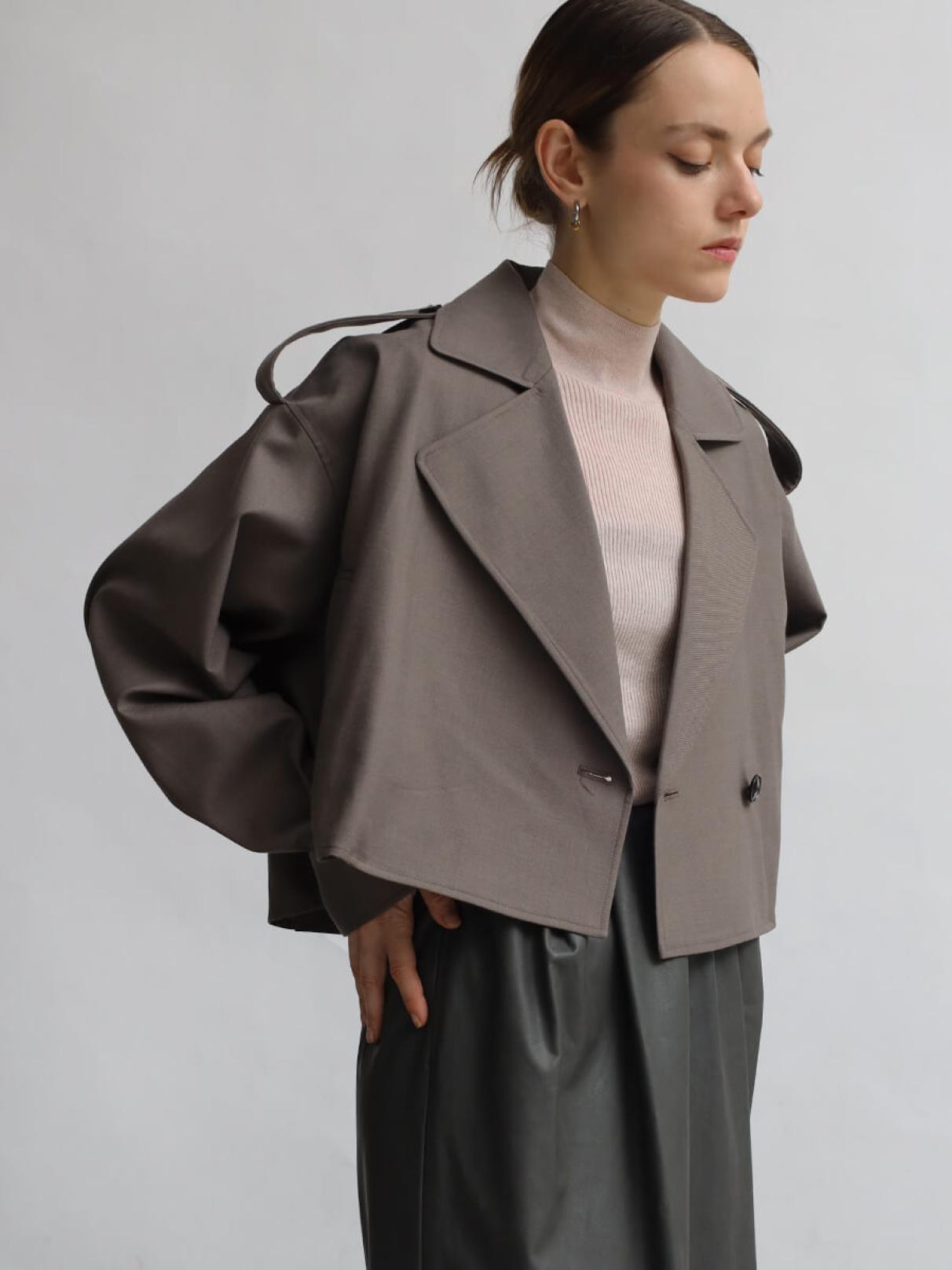 先染めツイルストレッチショートアウター - Aga - Aga｜YAMADAYA STORE