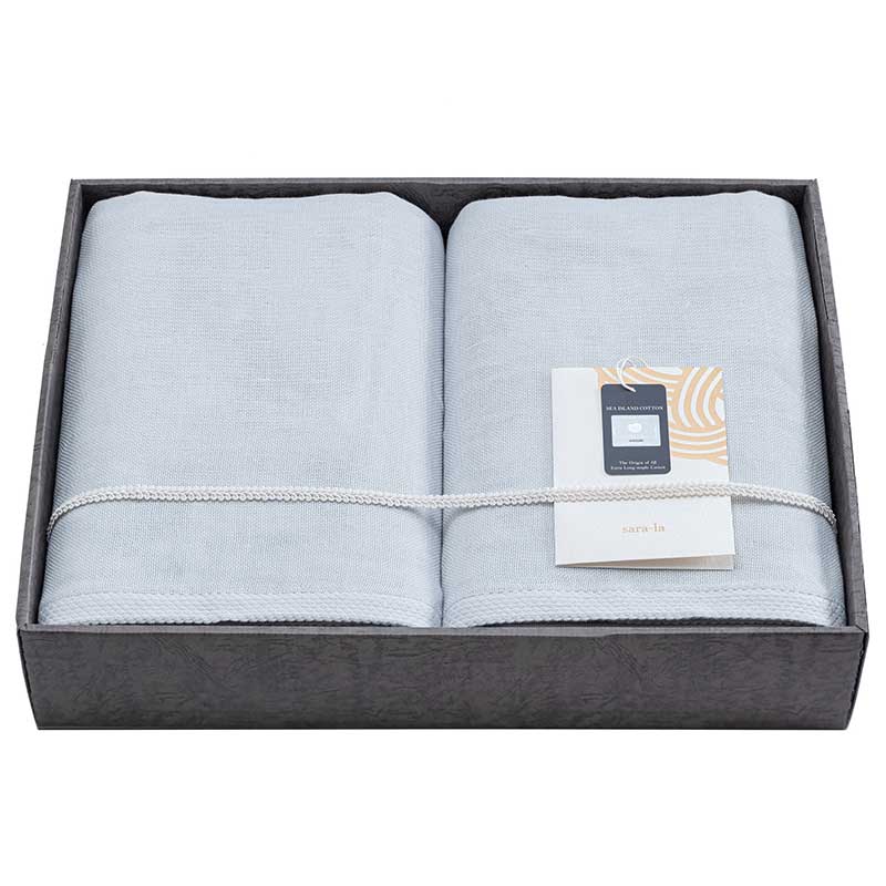 今治タオル sara-la「礼-rei-」タオルケット2枚 ギフトセット グレー