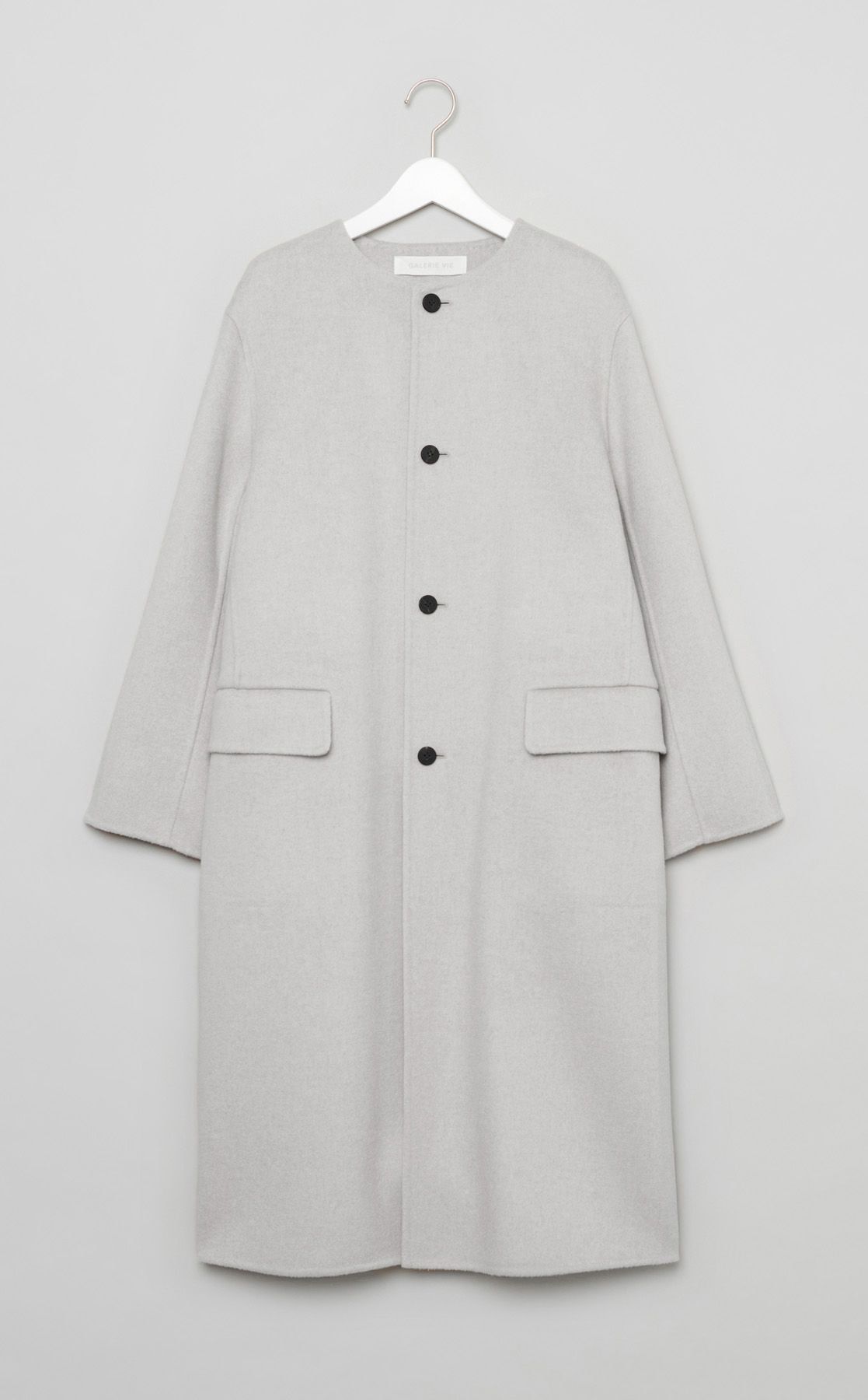 GALERIE VIE｜ダブルフェイスノーカラーコート