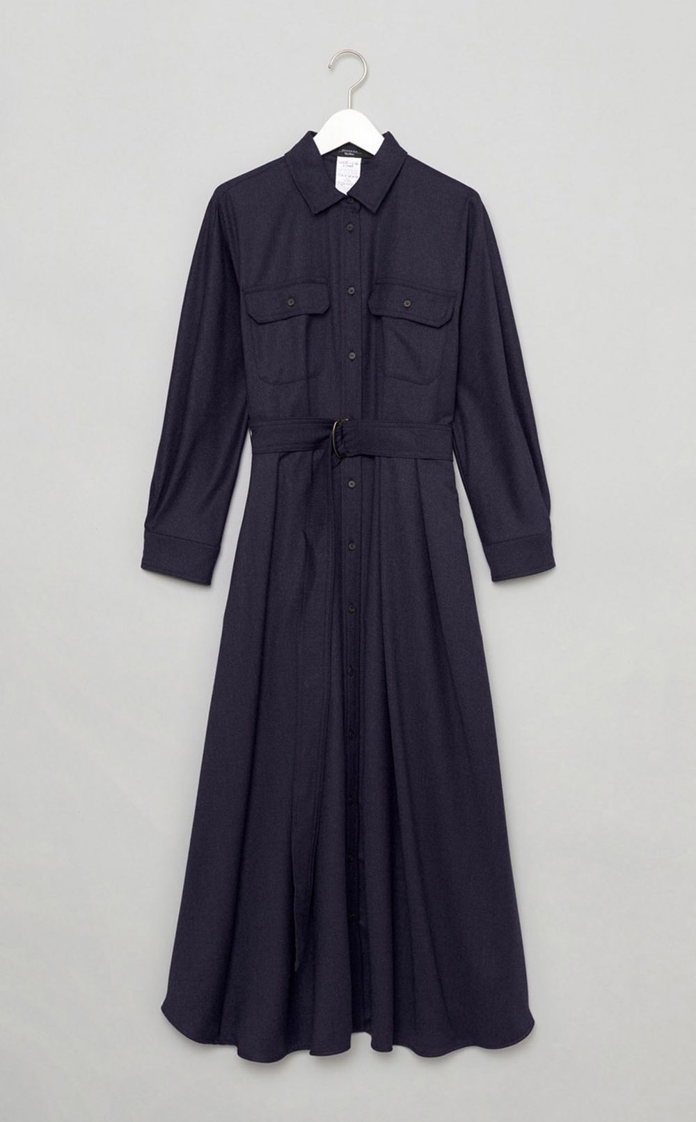 Weekend Max Mara｜ベルト付ウールシャツワンピース