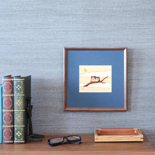 旭川クラフト Pecker 工房ペッカー E1 寄せ木額 国産クラフト 木製