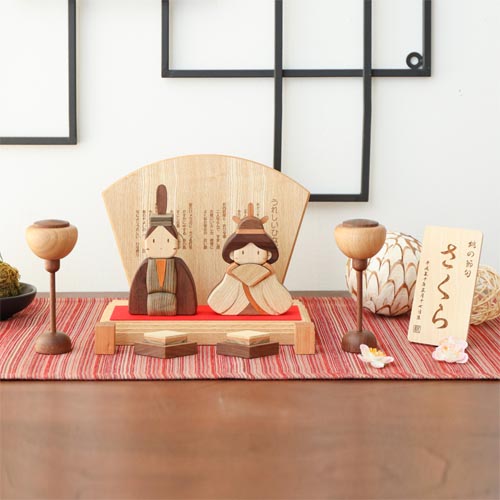 旭川クラフト sasaki ササキ工芸 Mokusei Hinaningyo 木製ひな人形 DX