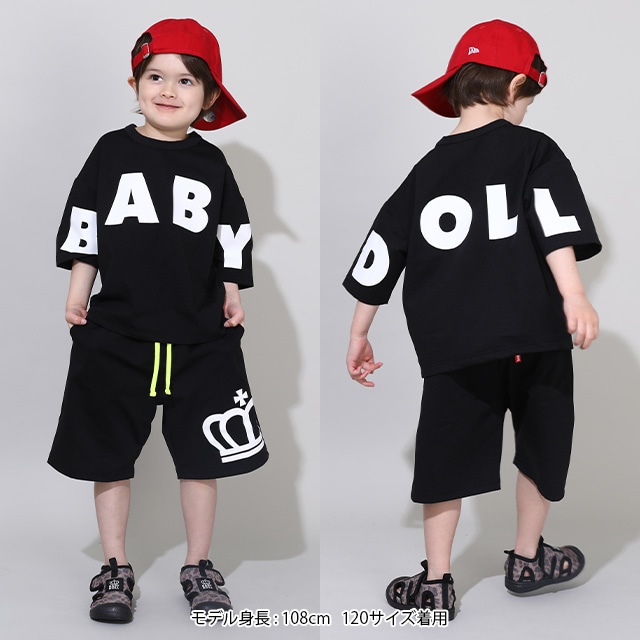 速乾Tシャツ&ハーフパンツ セットアップ 0496K(90cm ブラック