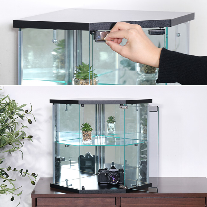 g11715]【幅35cm×高さ42.5cm】Verre 卓上ガラスコレクションケース