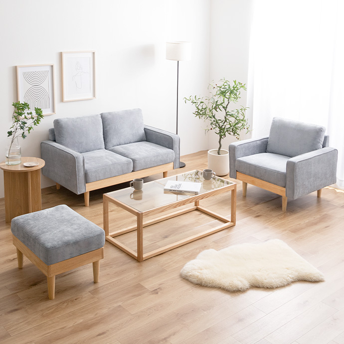 g118030]【単品】Moss 1人掛けコーデュロイソファ 1人掛けソファー