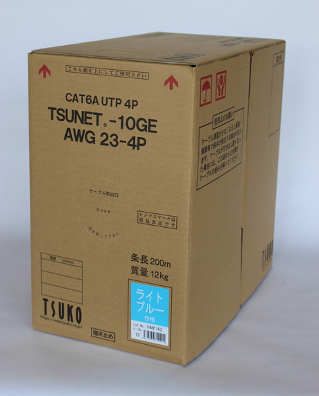 TSUNET-10GE AWG23-4P BK: CAT6A UTPケーブル 黒(580120400)｜GOYOU