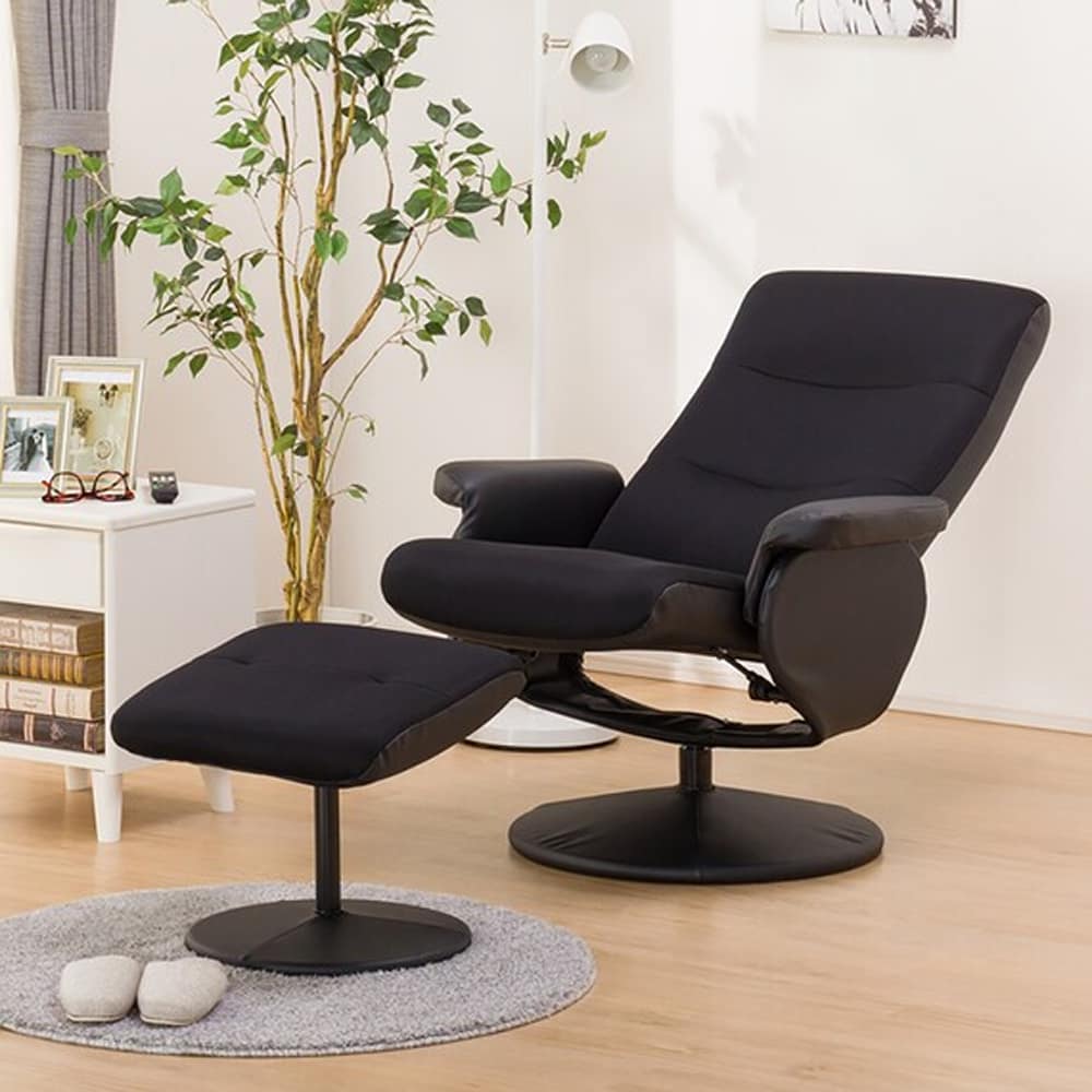 パーソナルチェア（オットマン付） Dメッシュ BK ブラック <N