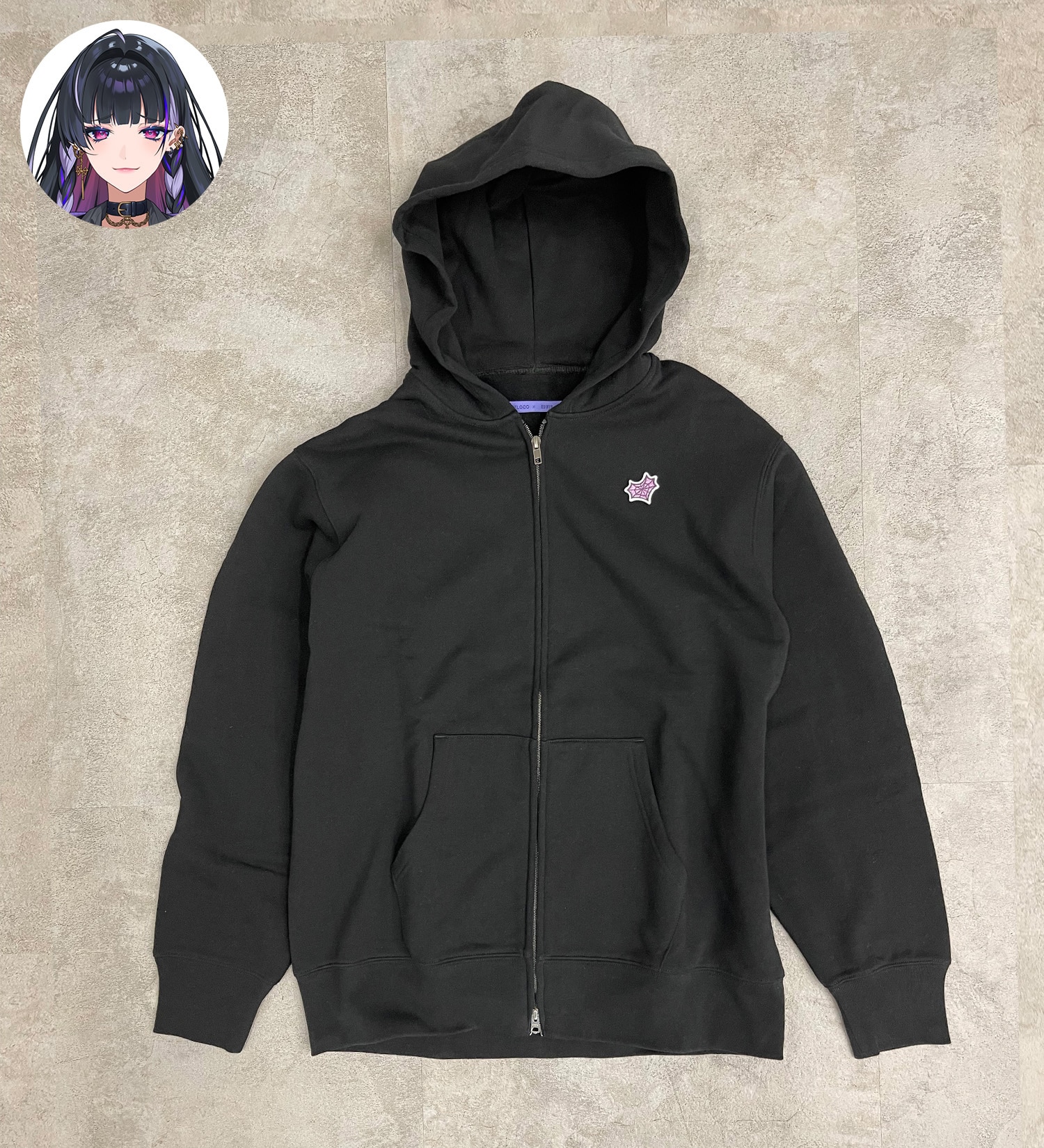 受付終了】【にじさんじ】狂蘭 メロコ×EDWIN ダブルジップパーカー