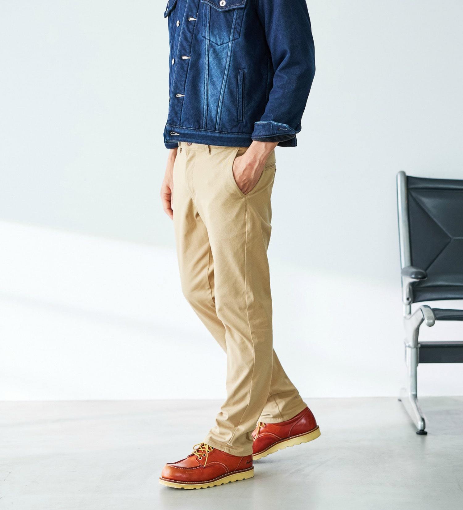 裾上げ無料】ジャージーズ チノ ストレート ニット素材|EDWIN|エドウイン