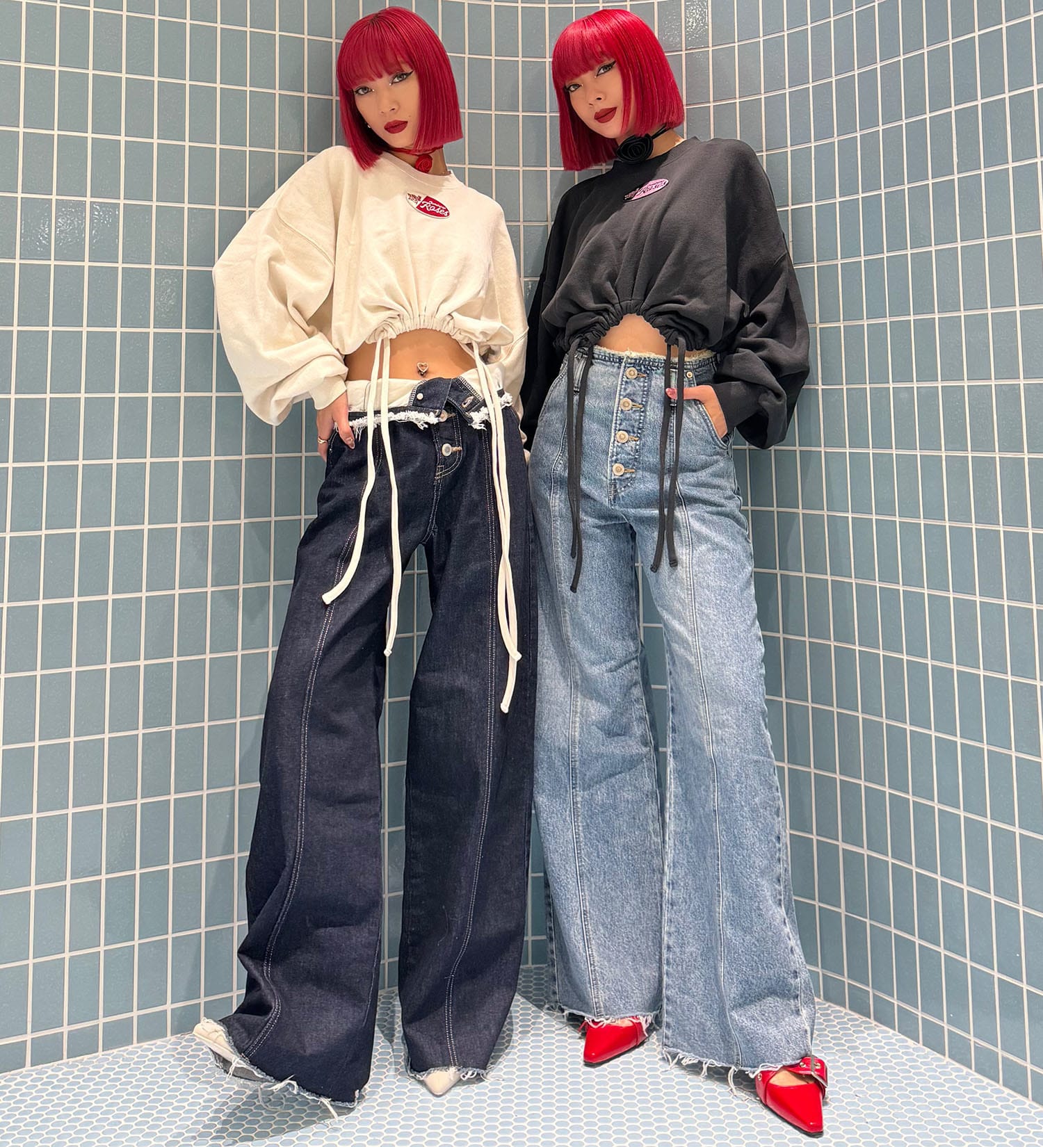 FINAL SALE】【SOMETHING×PosTokyo】BELTLESS WIDE DENIM|SOMETHING