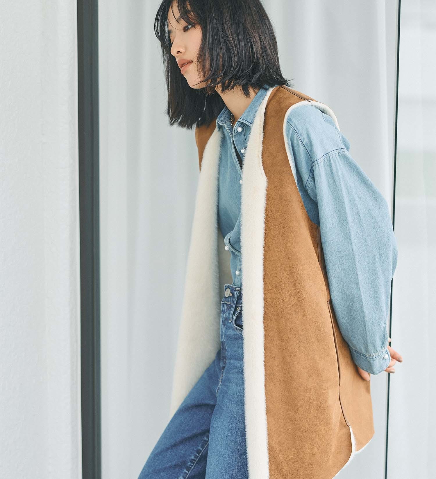 FINAL SALE】SOMETHING リバーシブルファーベスト|SOMETHING|サムシング