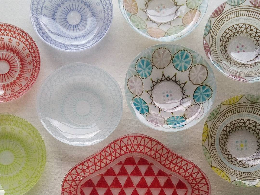 八角形浅鉢 水色 竹中悠記さん 八角形浅鉢 水色 竹中悠