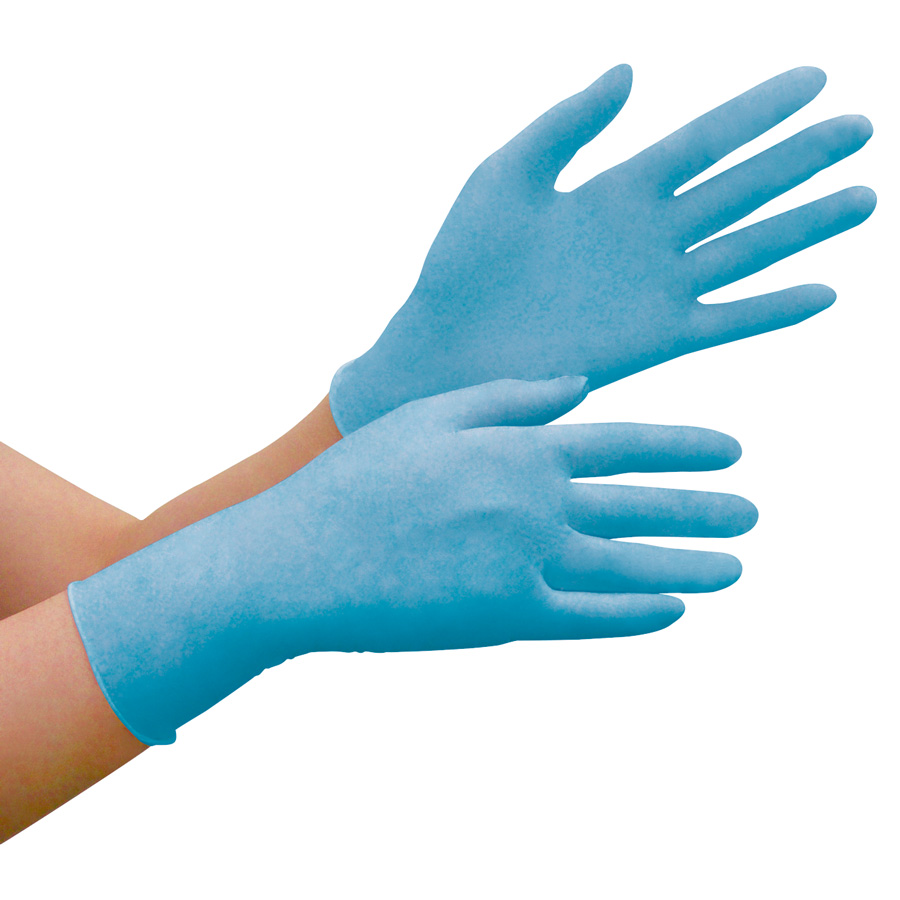 ニトリル手袋 ベルテ 780N （薄手） 粉なし ブルー M 100枚