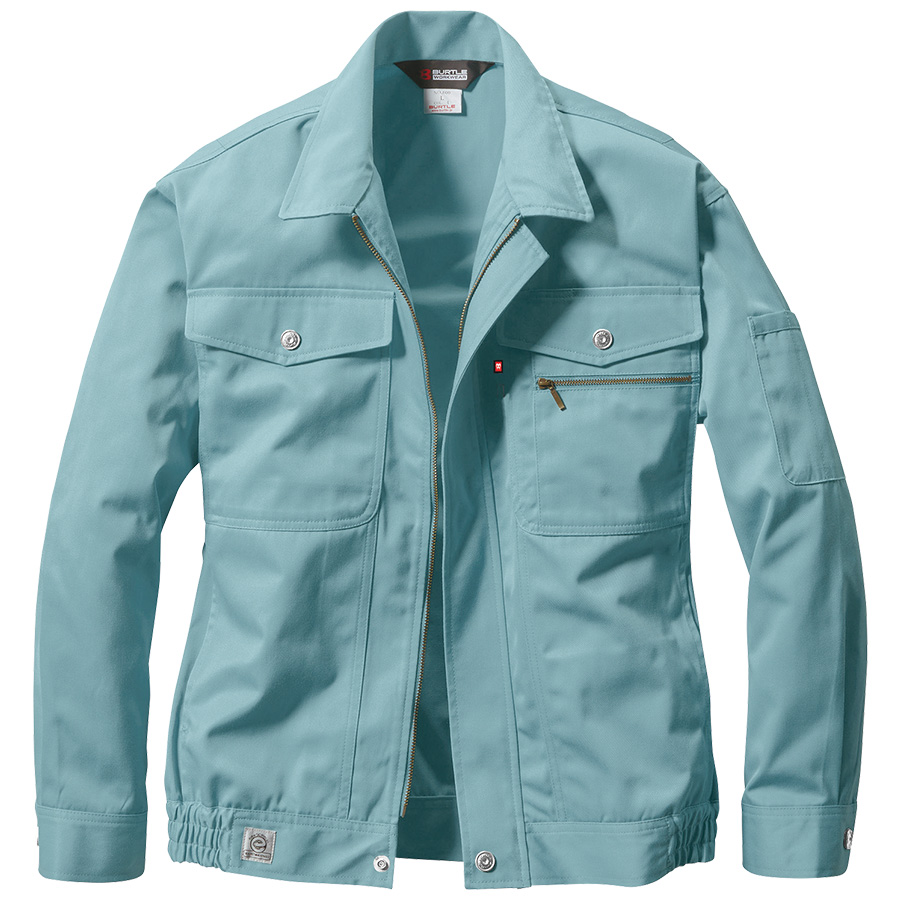 長袖ブルゾン 615－4 ミストブルー （S～3L）| 作業服・作業着
