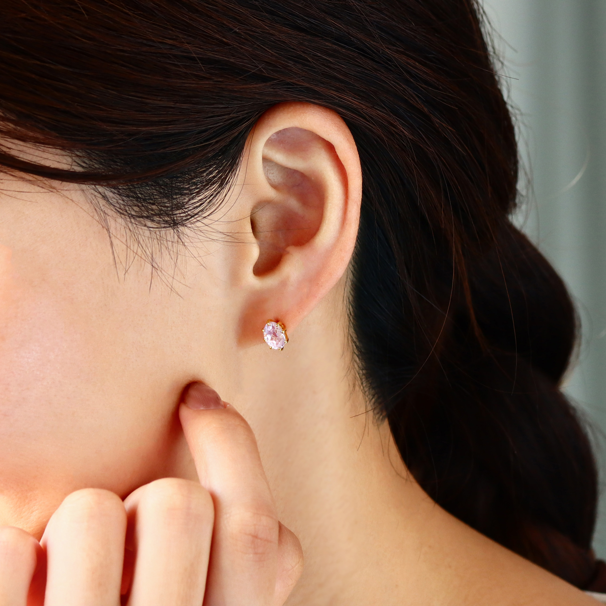 ビズー公式】クンツァイト K18/K10/PTピアス(片耳)・セパージュ | 希少