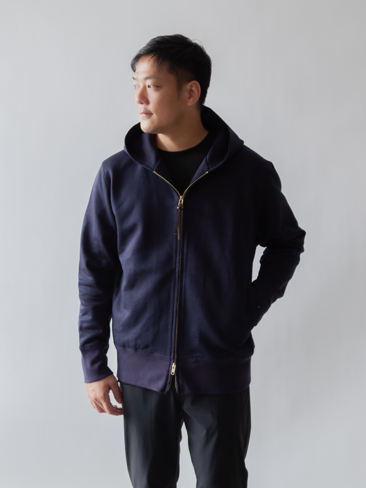 超高密度ジップアップパーカースマートスタイルとカジュアルスタイルの