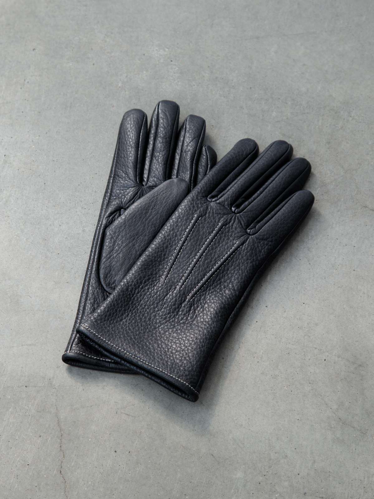 鹿革レザーグローブ/ブラック | Factelier (ファクトリエ)
