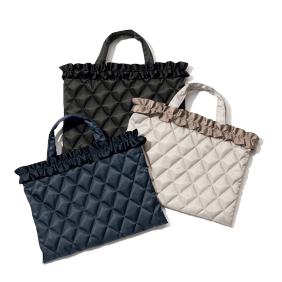 THREE SQUARE]フリルサテントートバッグ(S) | KOBUNSHA SELECT SHOP
