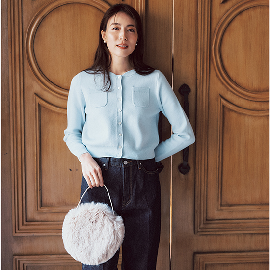 L'AUBE BLANC]コンパクトクルーネックカーディガン | KOBUNSHA SELECT