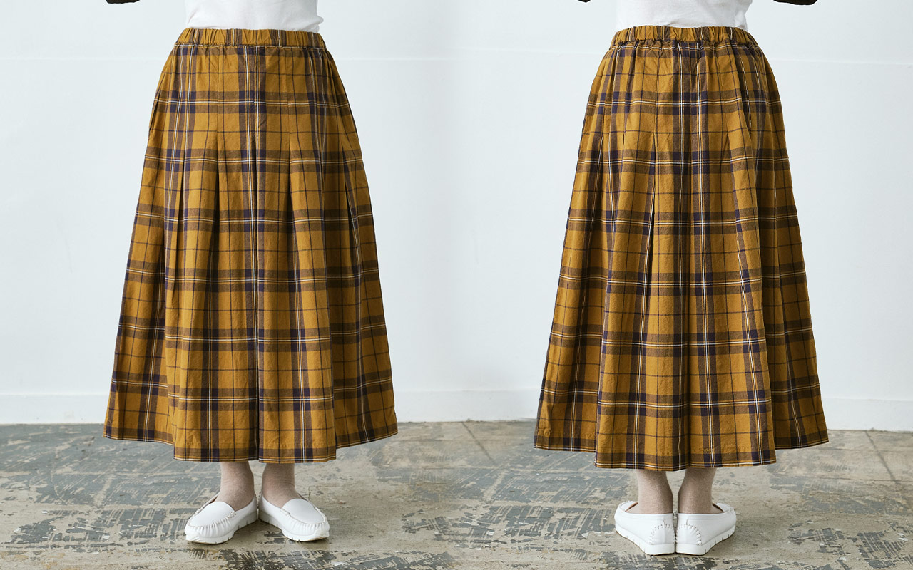 ガウチョパンツ 綿オックスチェック | パンツフルレングス | 【公式】D