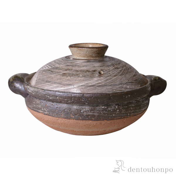 送料無料】 伊賀土鍋 刷毛目 大（3～5人用） / 長谷園 お鍋 土鍋 鍋