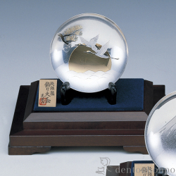 純銀 銀盃 家紋入り 木箱付き 銀製 酒器 盃 日本銀工藝昭和期紀念純銀