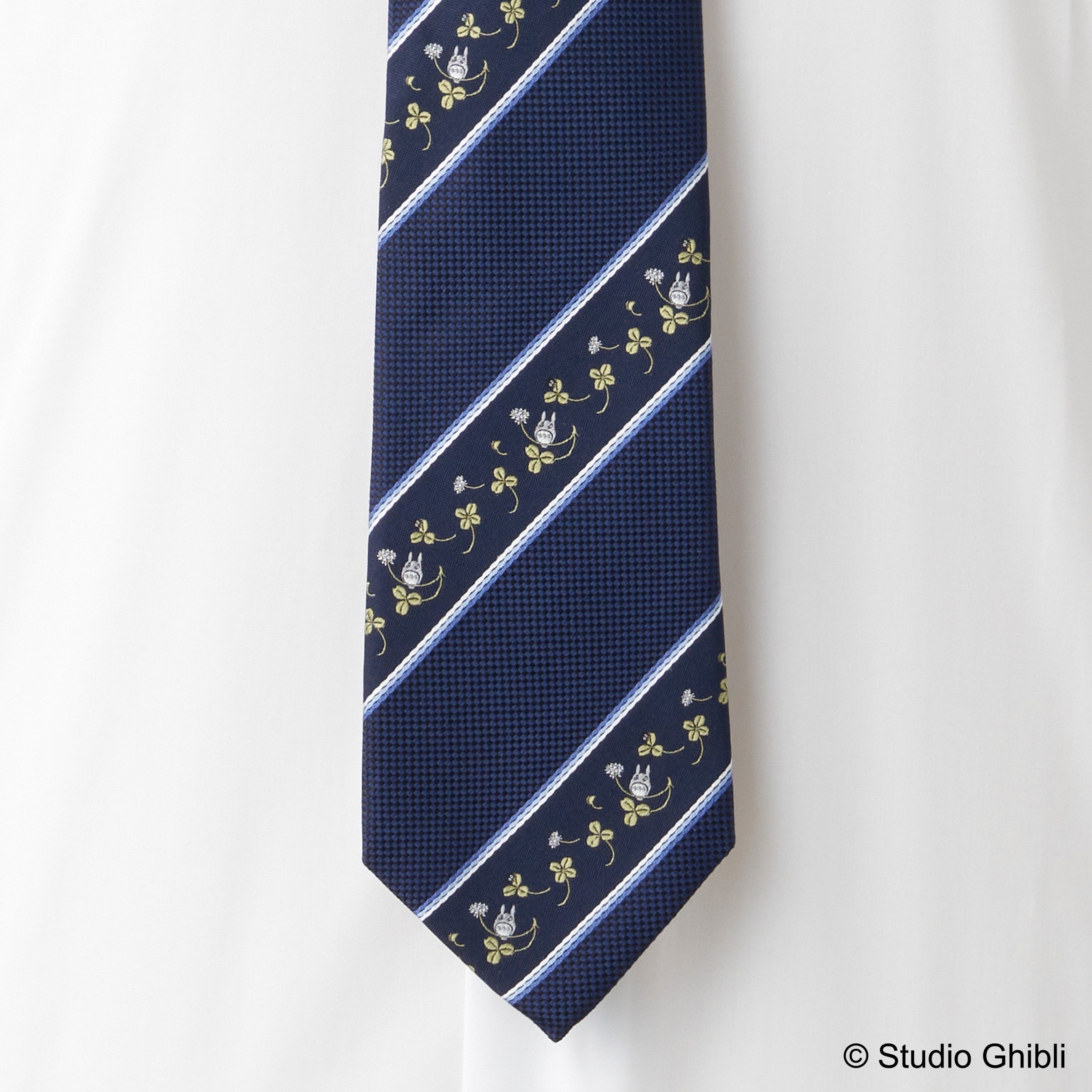 ネクタイ】トトロネクタイ ジブリネクタイ クローバーストライプ