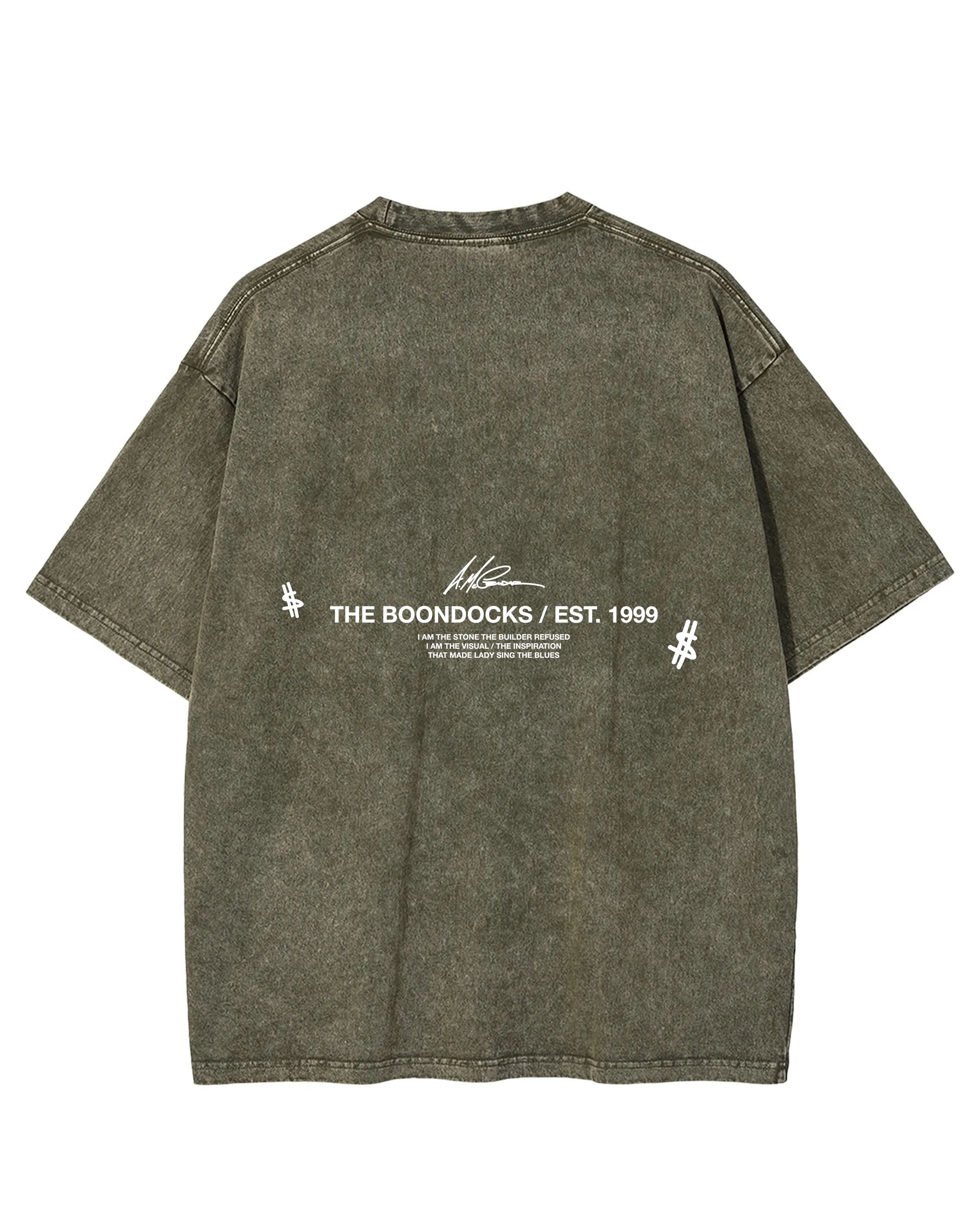 The Boondocks - Huey Khaled Acid Wash Oversize Olive T-Shirt – de