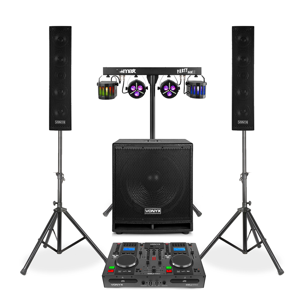 Vonyx VX880 Complete DJ Setup with CD Mixer & PartyBar12