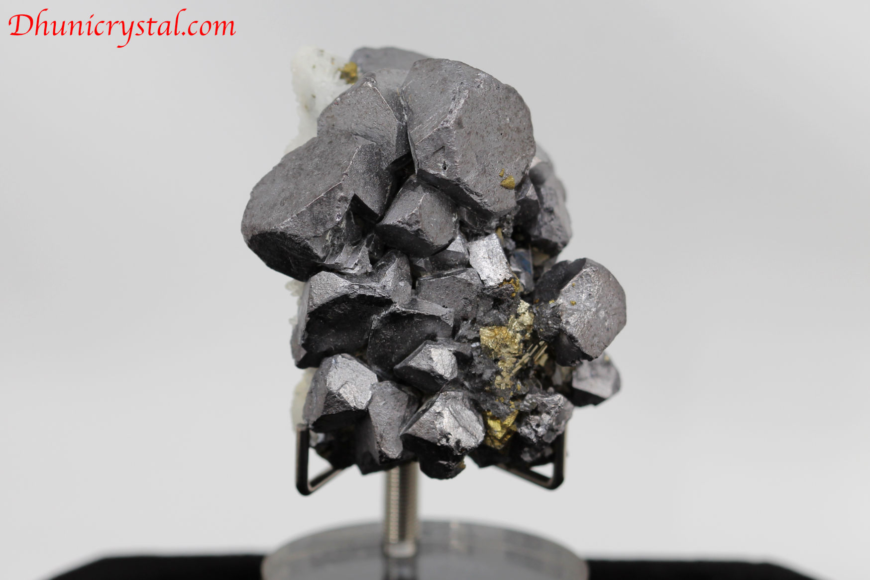 ガレナ原石/方鉛鉱/水晶＆チャルコパイライト共生(P827)