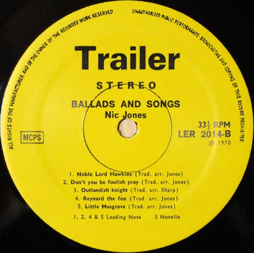 Nic Jones / Ballads And Songs (Trailer) - DISK-MARKET