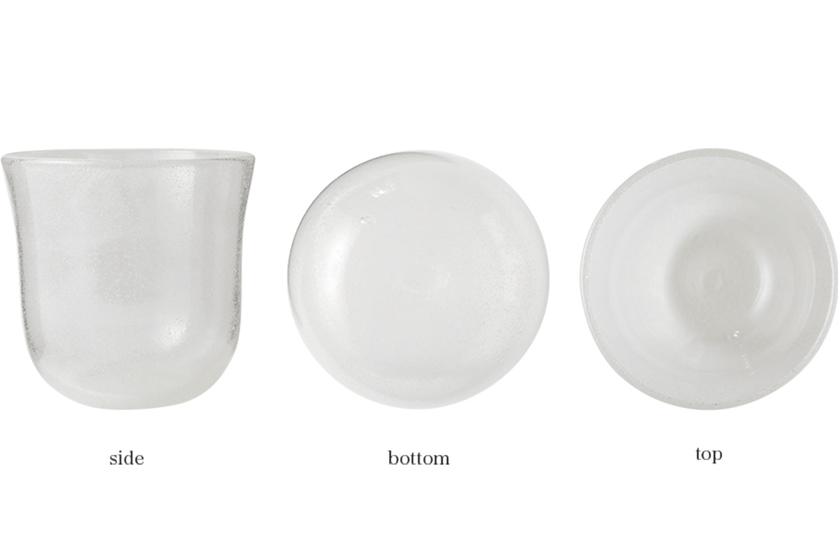 粉雪のような細かな気泡が魅力横山秀樹さんの「ガラスボウル」ただいま