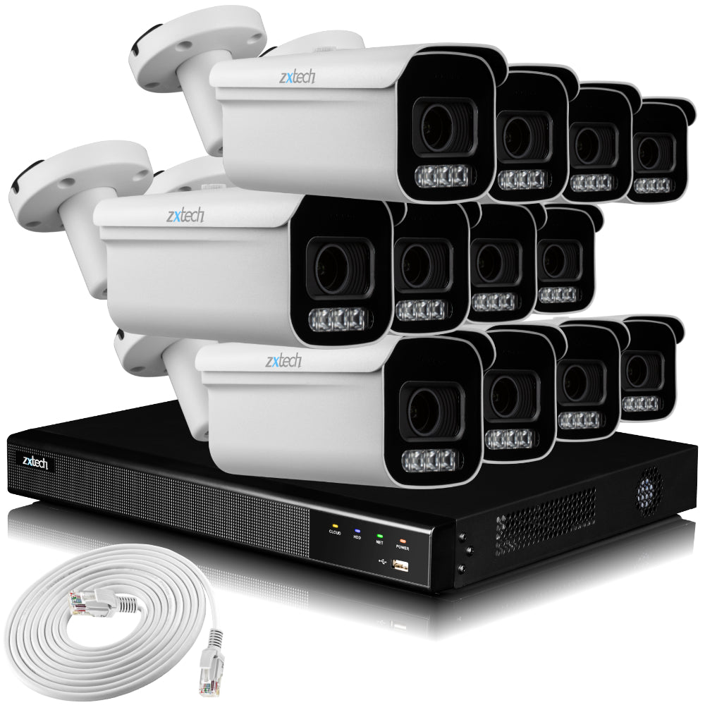 4K Home CCTV Kit Outdoor Security Cameras Motorised 60M IR | Zxtech