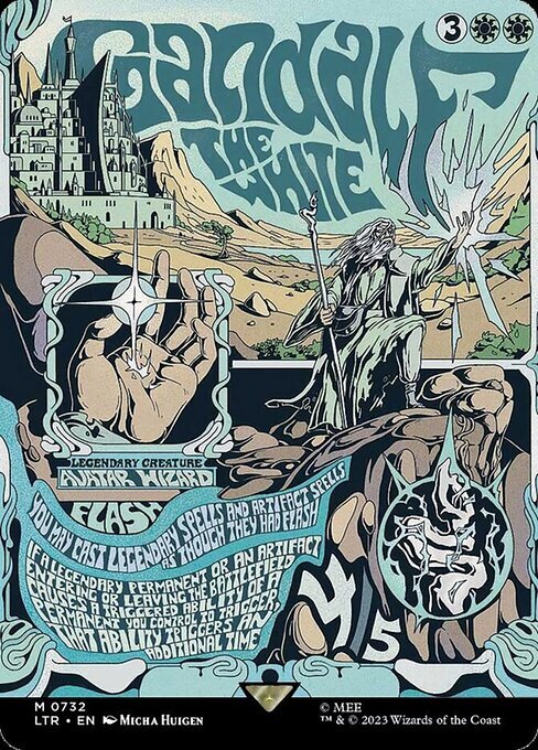 LTR)Gandalf the White(0732)(ボーダーレス)(ポスター)/白のガンダルフ