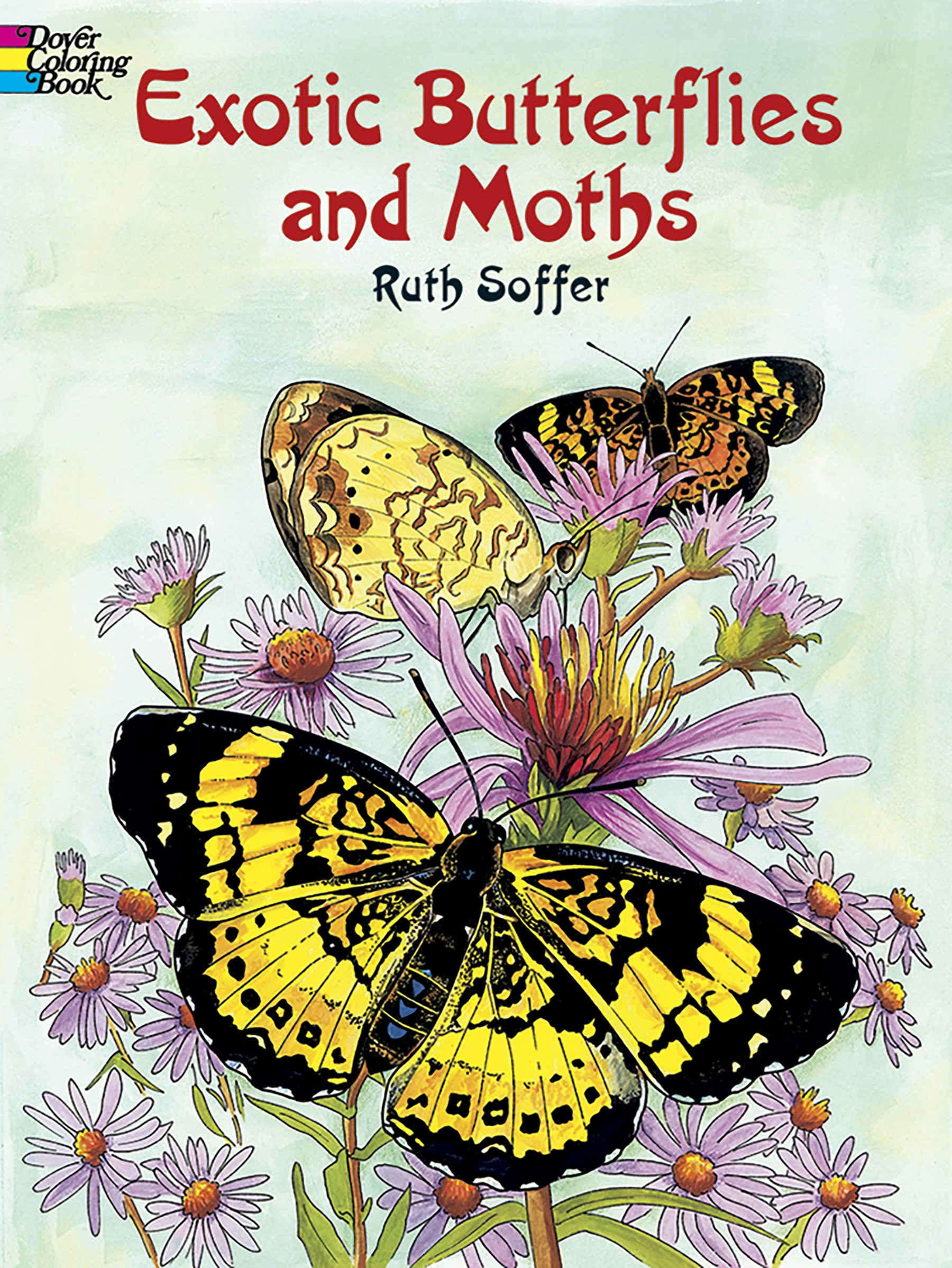 Exotic Butterflies and Moths Coloring Book – Dover Publications