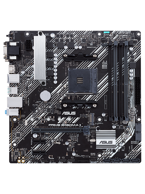 ASUS PRIME B450M-A II AMD B450 Soket AM4 DDR4 4400MHz (O.C.) M.2