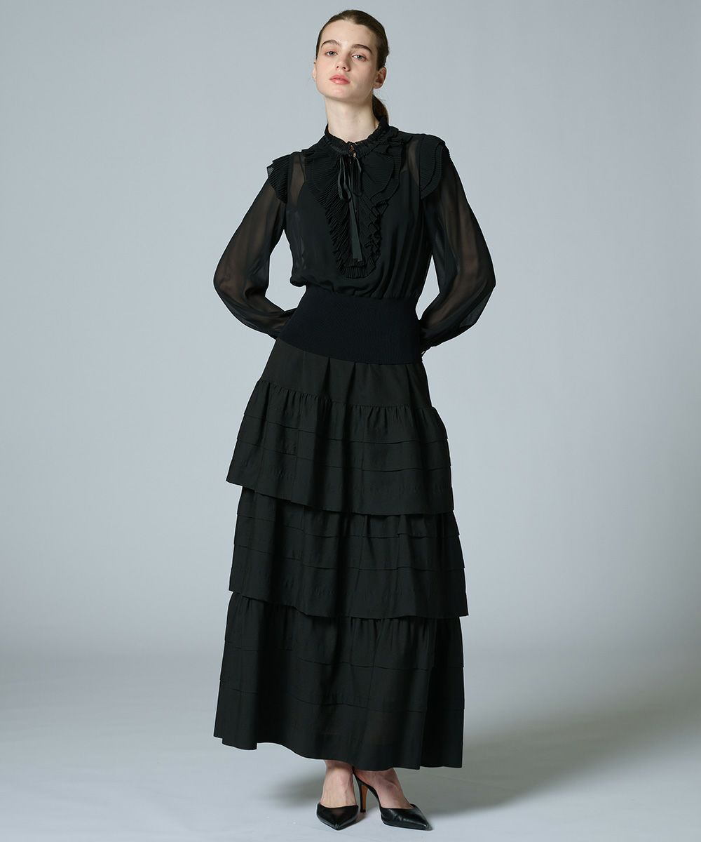 Sov. / ギャザーフリルデザインブラウス TOPS Night STORE | ダブル