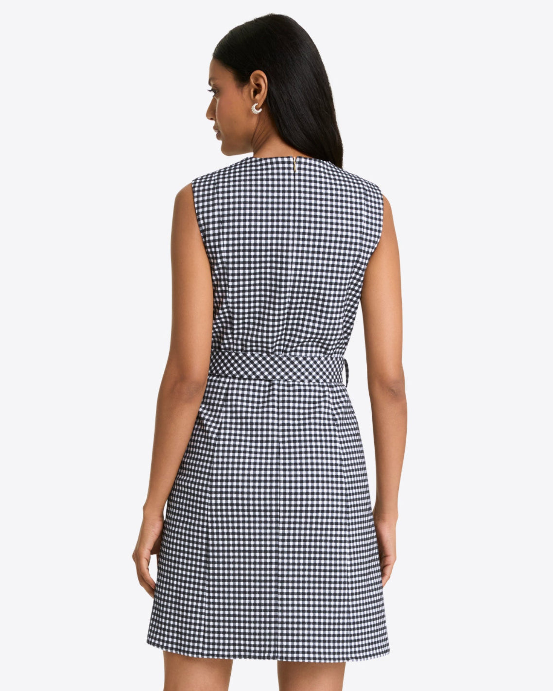 Sadie Belted Shift Dress in Textured Gingham – Draper James