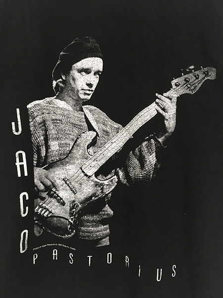 古着 90s Jaco Pastorius ジャズ フュージョン ベース フォト Tシャツ