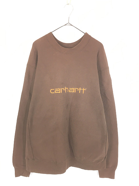 古着 80s- Carhartt BIG ロゴ 刺しゅう リバース タイプ スウェット