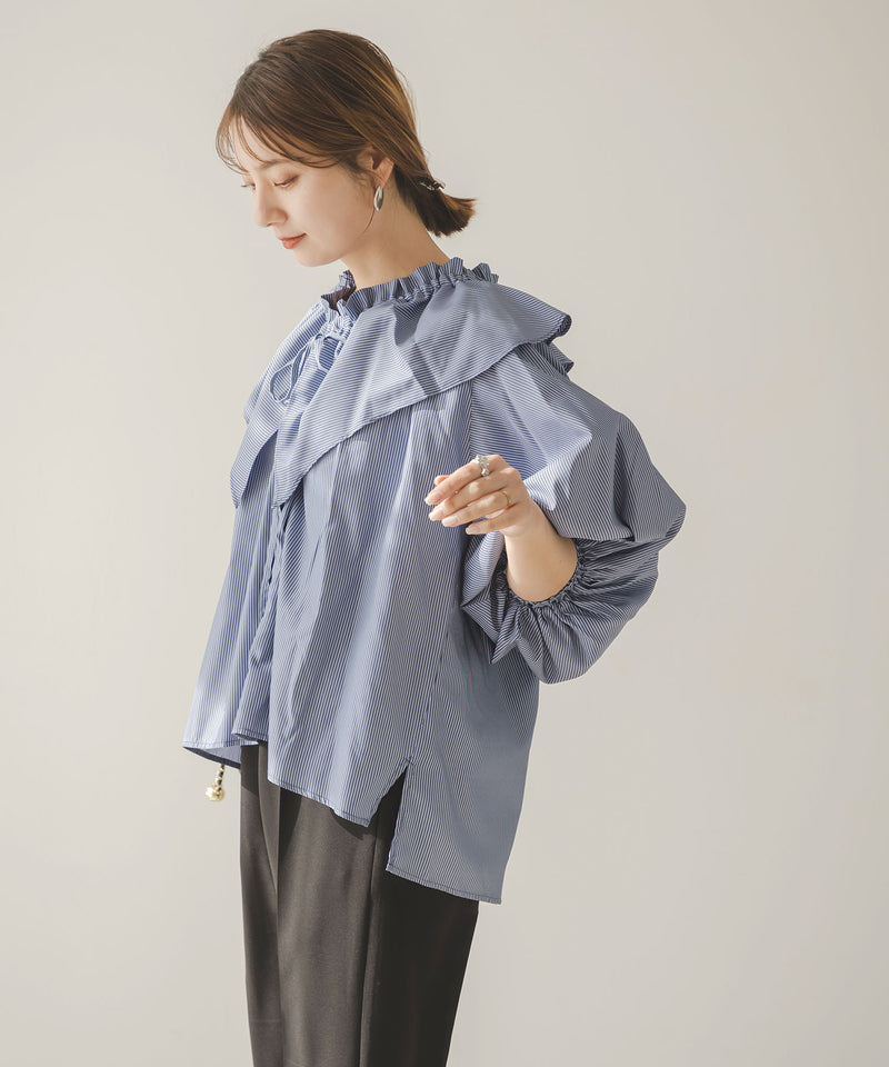 ストライプフリルブラウス – レディースファッション通販の夢展望【公式】
