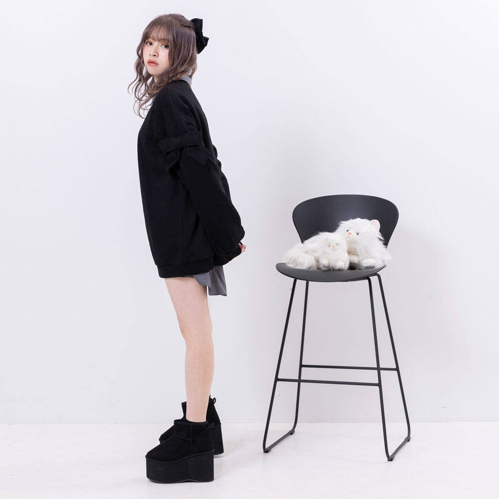 ショルダーリボンスウェットワンピース – レディースファッション通販