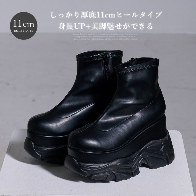 2buy20%OFFクーポン対象】厚底Y2Kハイカットスニーカーブーツ